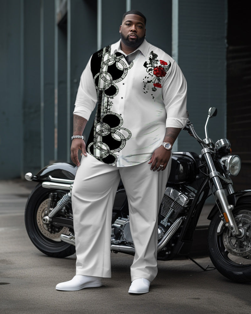 Big & Tall Geometric Two-piece Set for big men view 1