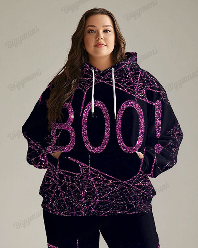 Big & Tall Graphic Hoodie Sweatpants Set for big men view 2