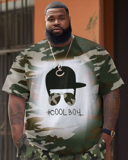 Big & Tall Graphic Camouflage Two-piece Set for big men view 3