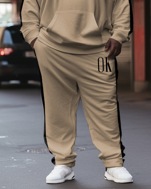 Big & Tall Colorblock Striped Graphic Hoodie for big men view 3