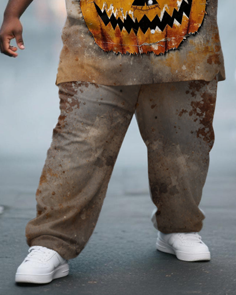 Big & Tall Graphic T-Shirt Pants Set for big men view 3