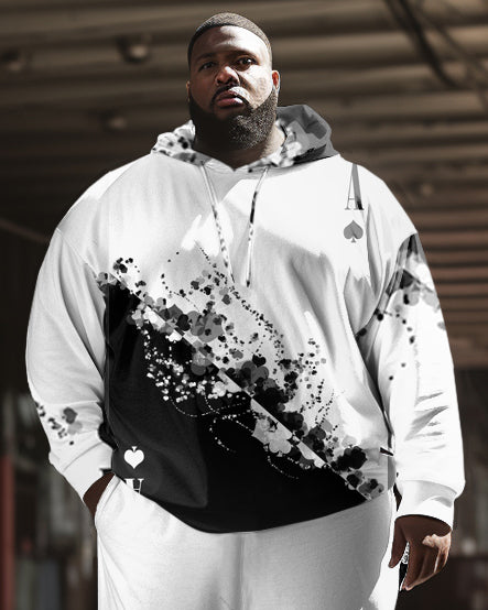 Big & Tall Splash Ink Hoodie Sweatpants Set for big men view 2