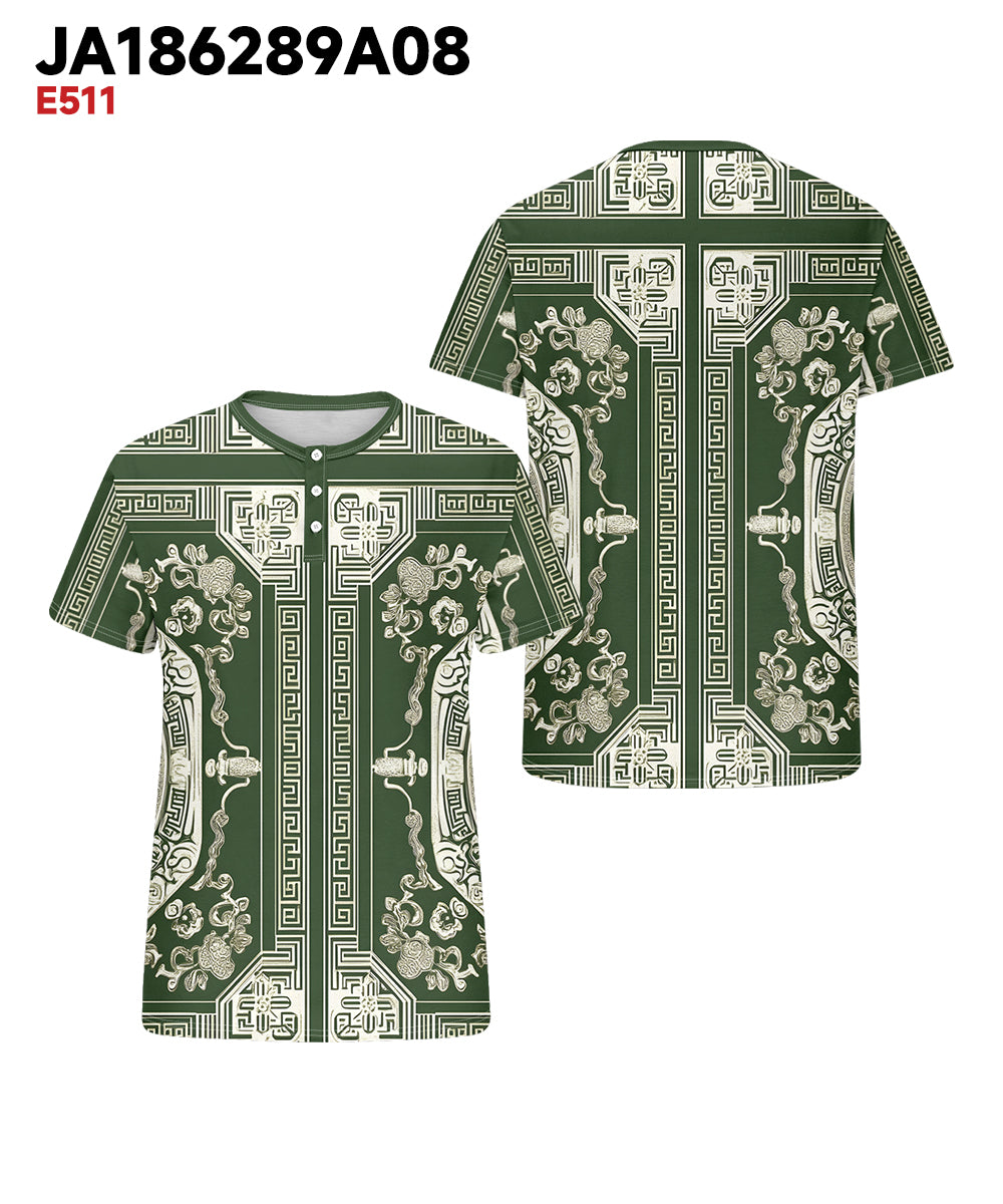 Big & Tall Green Vintage T-Shirt for big men view 3