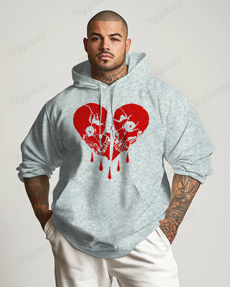 Big & Tall Athletic Streetwear Hoodie Sweatpants Set for big men view 4