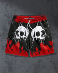 Big & Tall Gradient Skull Shorts for big men