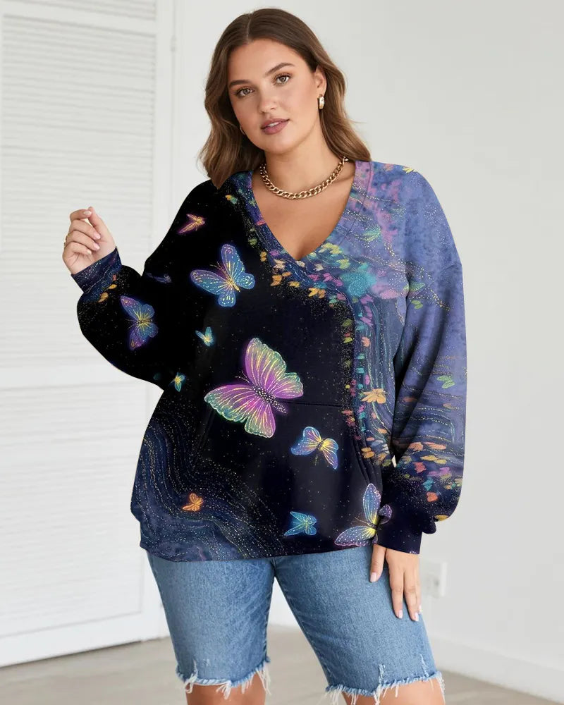 Big & Tall Gradient Graphic Floral Men's Clothing for big men view 3
