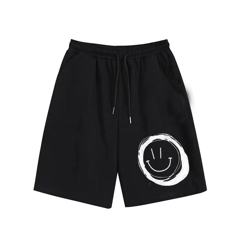 Big & Tall Smiley Streetwear Athletic Shorts for big men