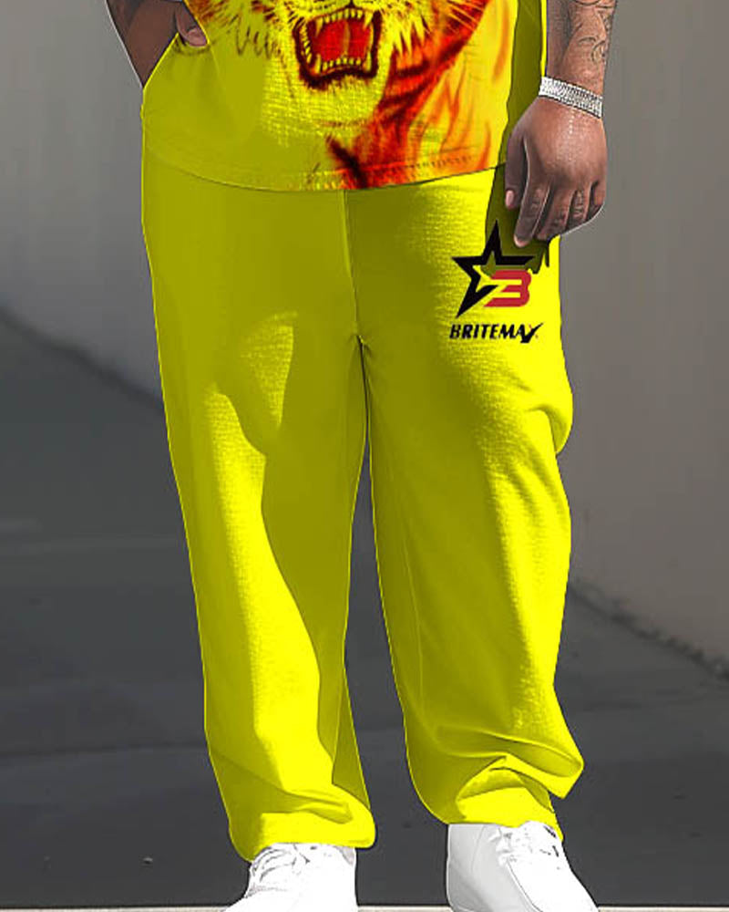 Big & Tall Graphic T-Shirt Pants Set for big men view 3