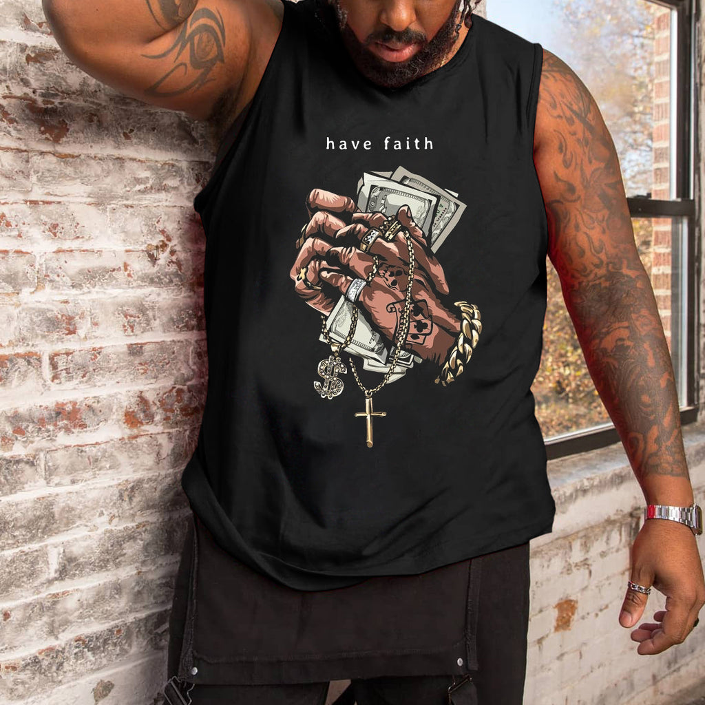 Big & Tall Graphic Tank Top for big men view 2