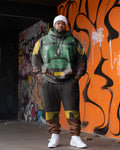 Big & Tall Geometric Hoodie Sweatpants Set for big men view 1