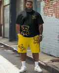 Big & Tall Graphic T-Shirt Shorts Set for big men view 1