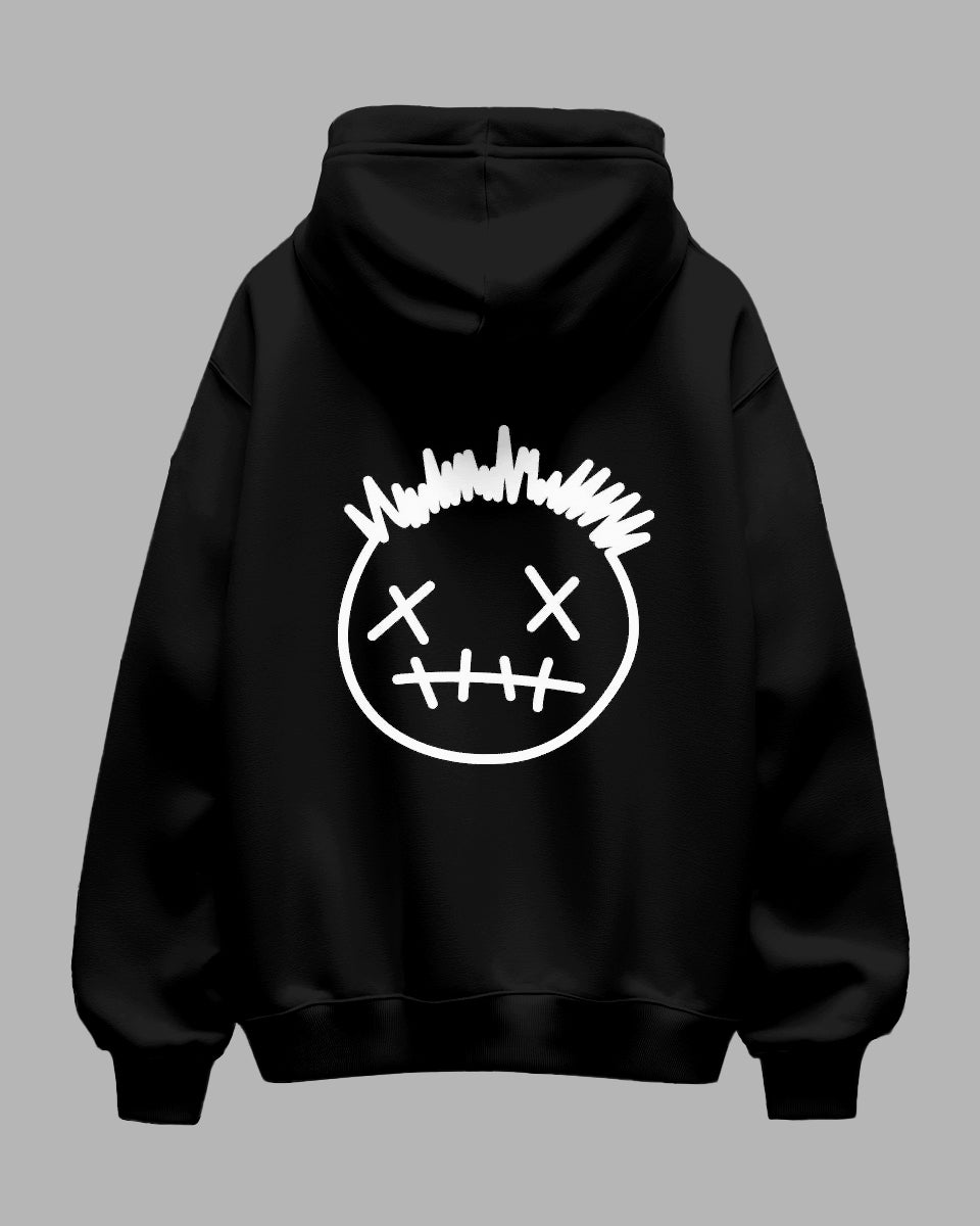 Big & Tall Black Graphic Hoodie for big men view 2