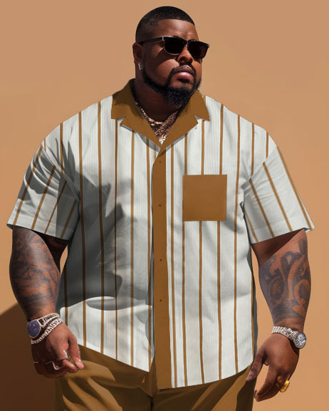 Big & Tall Striped Graphic Jeans for big men view 2