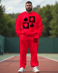 Big & Tall Graphic Hoodie Sweatpants Set for big men view 1