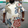 Big & Tall Floral Athletic Streetwear T-Shirt for big men