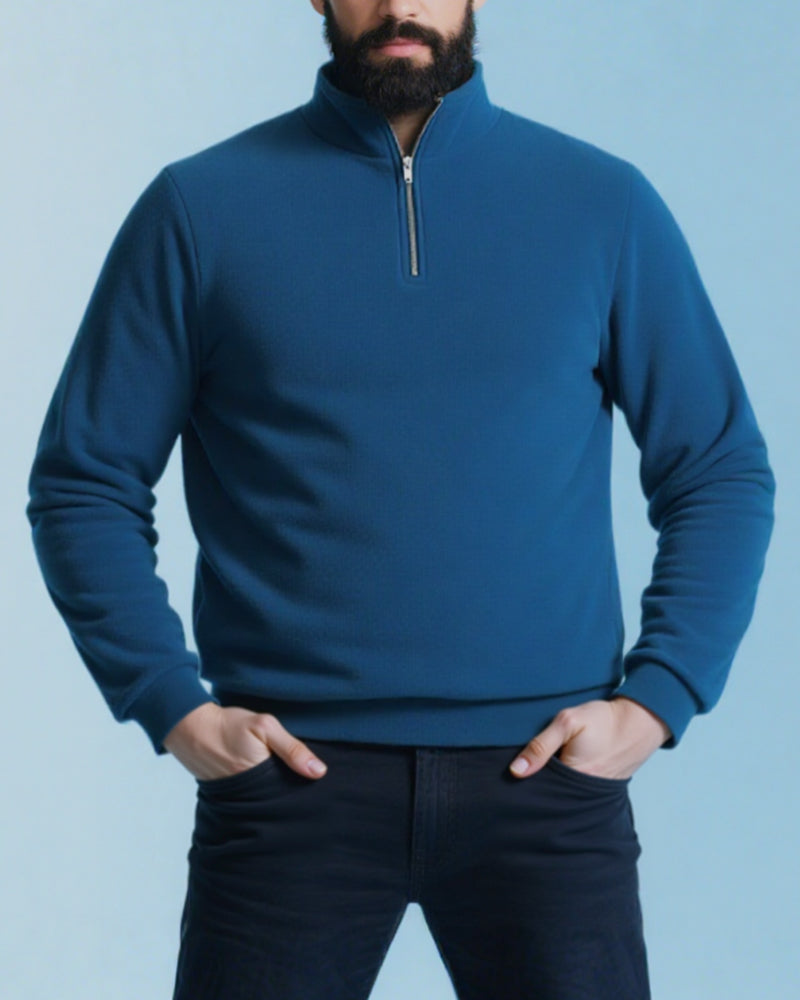 Big & Tall Blue Solid Color Polo Shirt for big men view 17