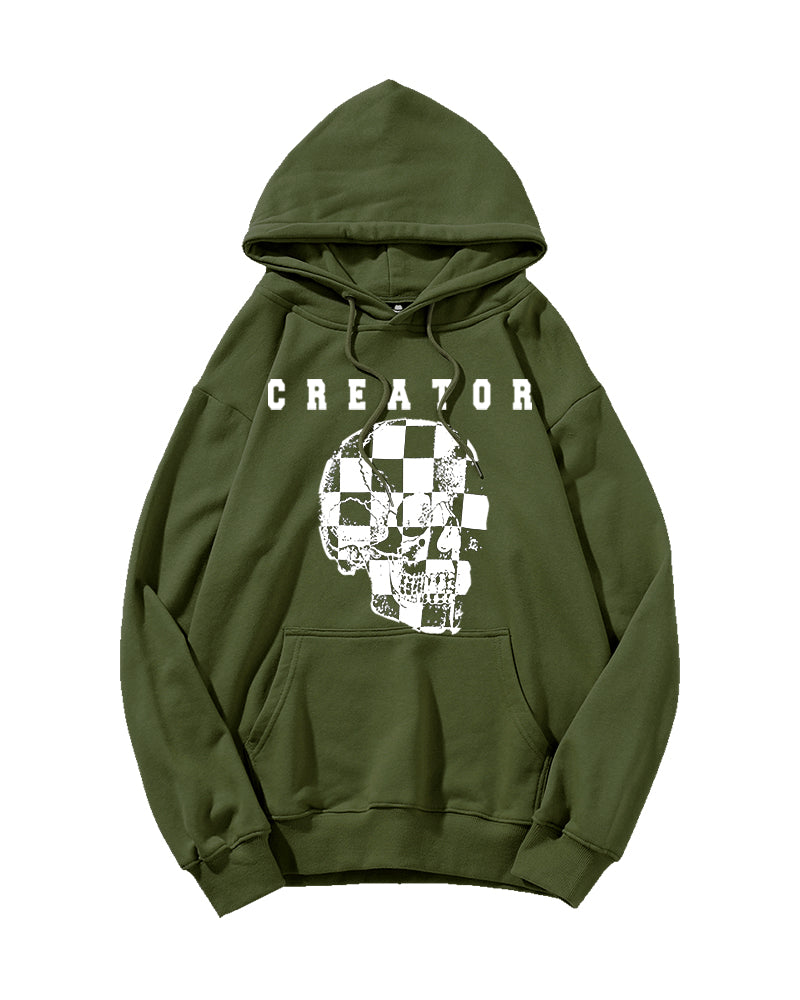 Big & Tall Graphic Skull Hoodie for big men view 10