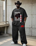 Big & Tall Graphic T-Shirt Pants Set for big men view 1