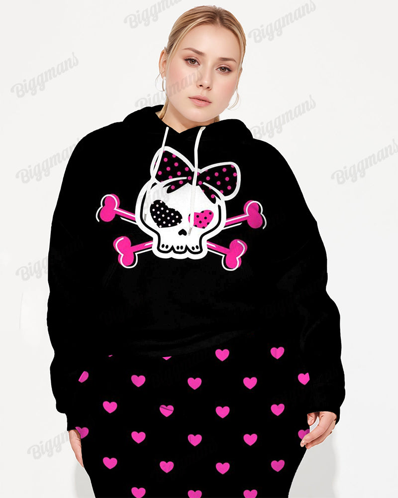 Big & Tall Graphic Streetwear Skull Hoodie for big men view 3