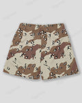 Big & Tall Khaki Graphic Graffiti Athletic Shorts for big men