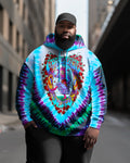 Big & Tall Purple Skull Hoodie for big men