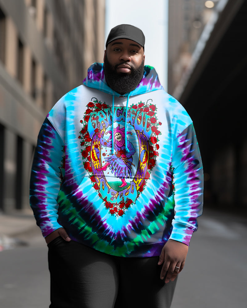Big & Tall Purple Skull Hoodie for big men