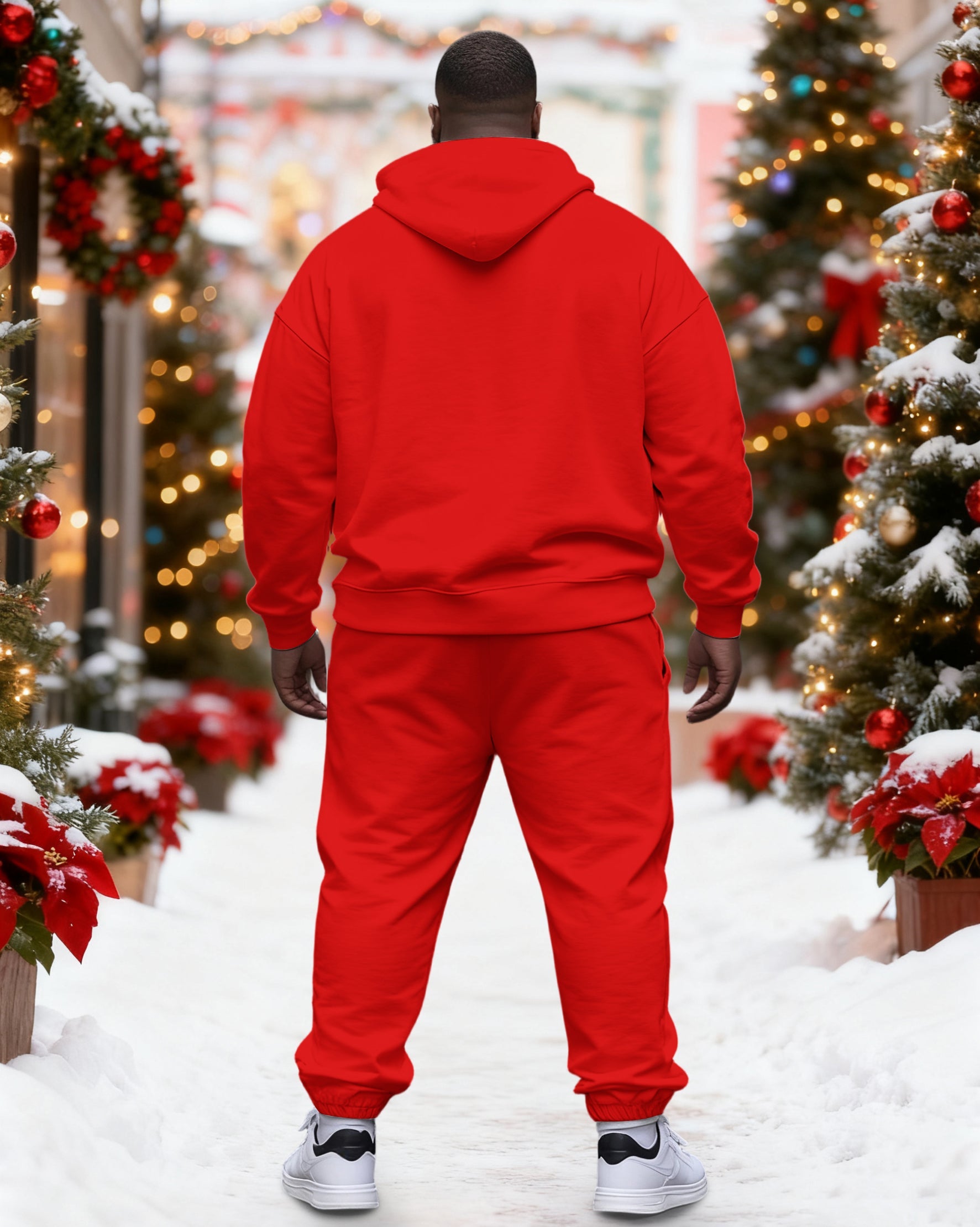 Big & Tall Graphic Hoodie Sweatpants Set for big men view 2