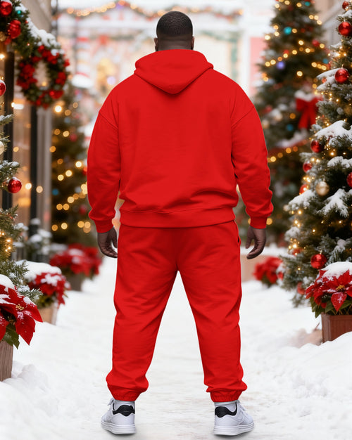 Big & Tall Graphic Hoodie Sweatpants Set for big men view 2