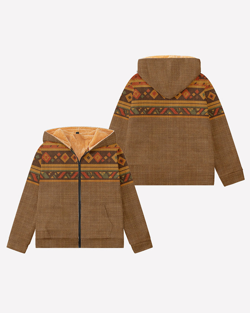 Big & Tall Western Geometric Graphic Hoodie for big men view 10