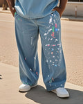 Big & Tall Denim Graffiti Jeans for big men