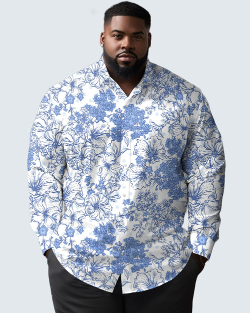 Big & Tall Streetwear Long Sleeve Shirt for big men