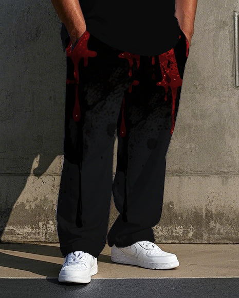 Big & Tall Graphic T-Shirt Pants Set for big men view 3