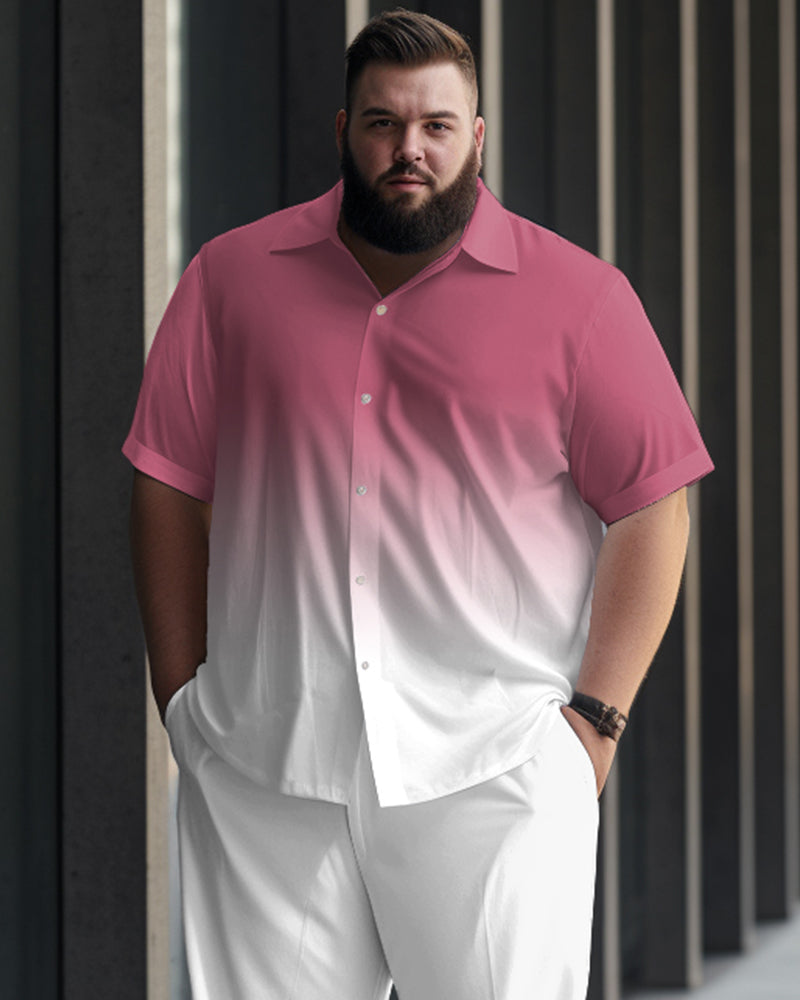 Big & Tall Gradient T-Shirt Pants Set for big men view 2