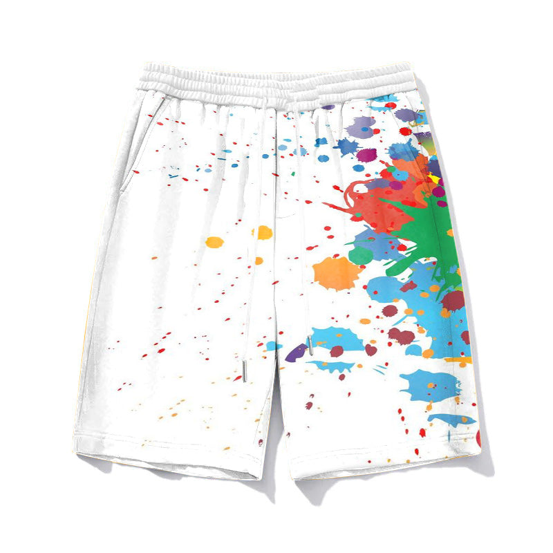 Big & Tall Graphic Splash Ink Shorts for big men