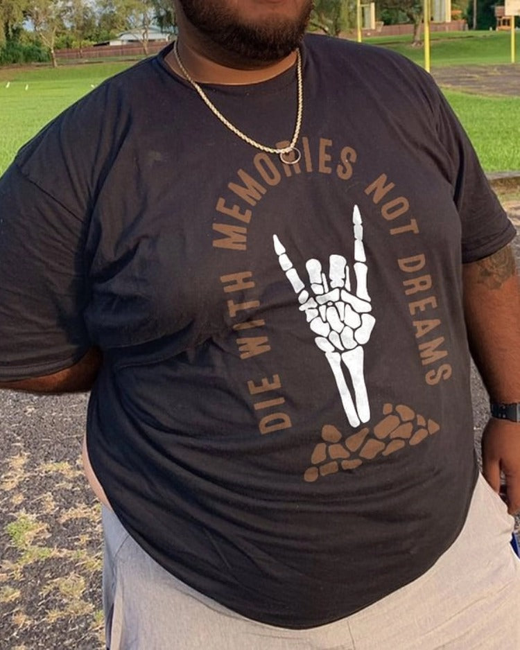 Big & Tall Streetwear Skull T-Shirt for big men view 1