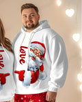 Big & Tall Graphic Streetwear Hoodie Sweatpants Set for big men view 2