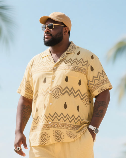 Big & Tall Graphic T-Shirt Pants Set for big men view 2