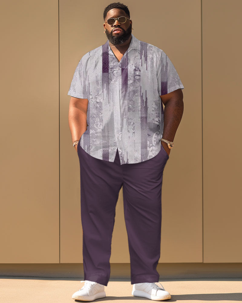 Big & Tall Graphic Patchwork Jeans for big men view 1