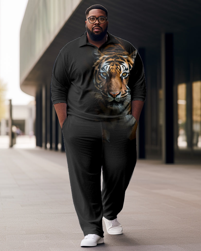 Big & Tall Gradient Polo Pants Set for big men view 1
