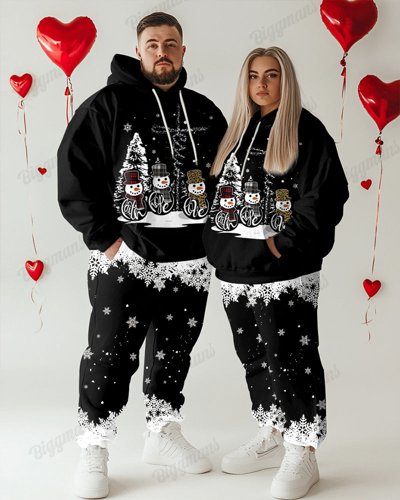 Big & Tall Graphic Hoodie Sweatpants Set for big men view 1