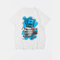 Big & Tall White Streetwear T-Shirt for big men view 2
