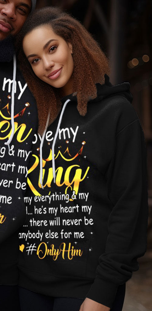 Big & Tall Graphic Hoodie Sweatpants Set for big men view 3