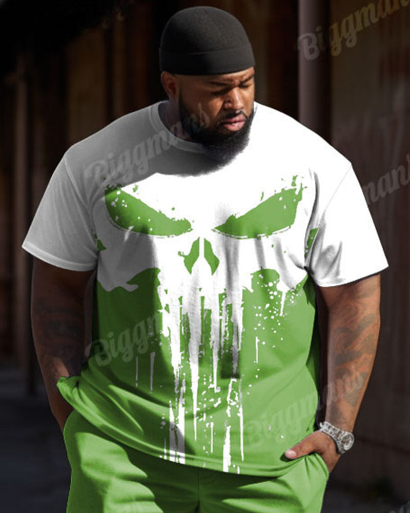 Big & Tall Graphic Graffiti T-Shirt Pants Set for big men view 8