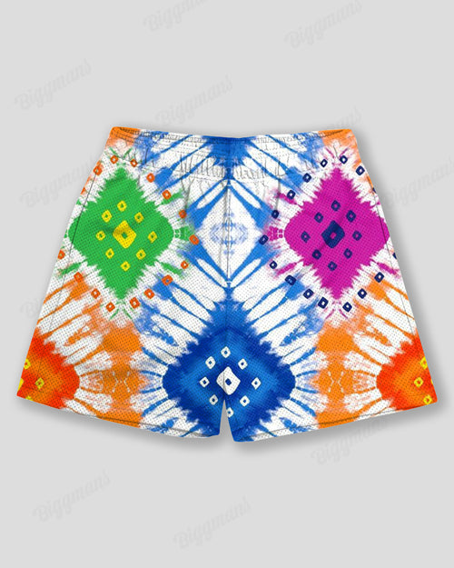 Big & Tall Hawaiian Graphic Graffiti Athletic Shorts for big men