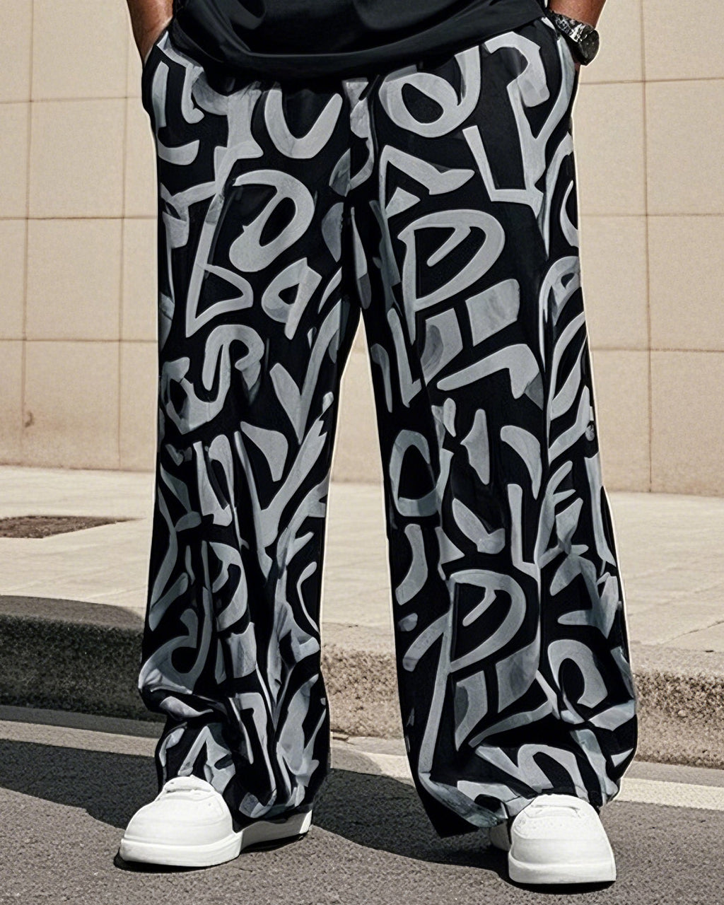 Big & Tall Streetwear Vest Pants Set for big men view 3