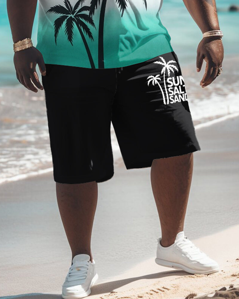 Big & Tall Hawaiian Gradient Graphic Tank Top for big men view 3