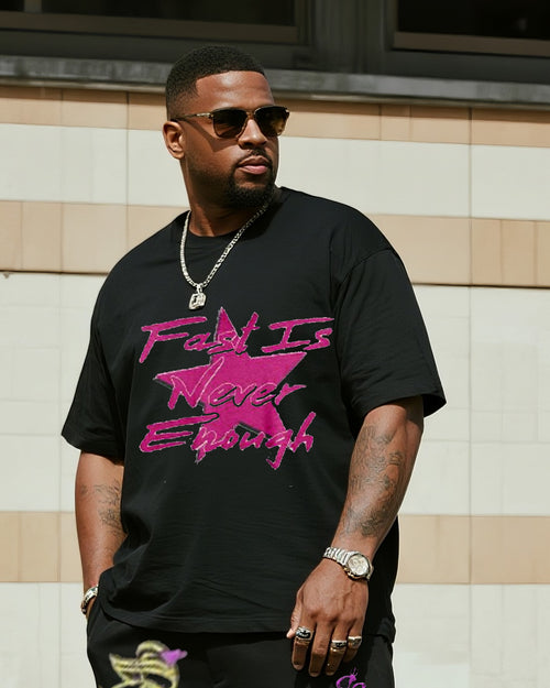 Big & Tall Streetwear Two-piece Set for big men view 2