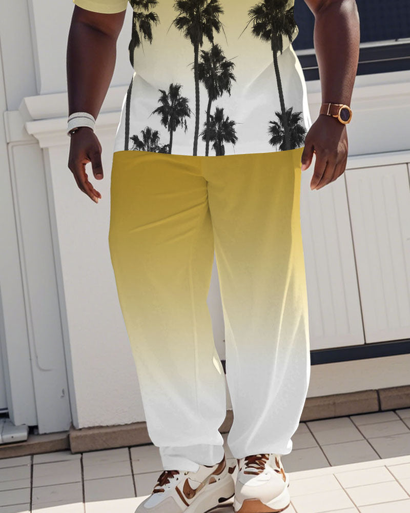 Big & Tall White Brown Gradient Jeans for big men view 3