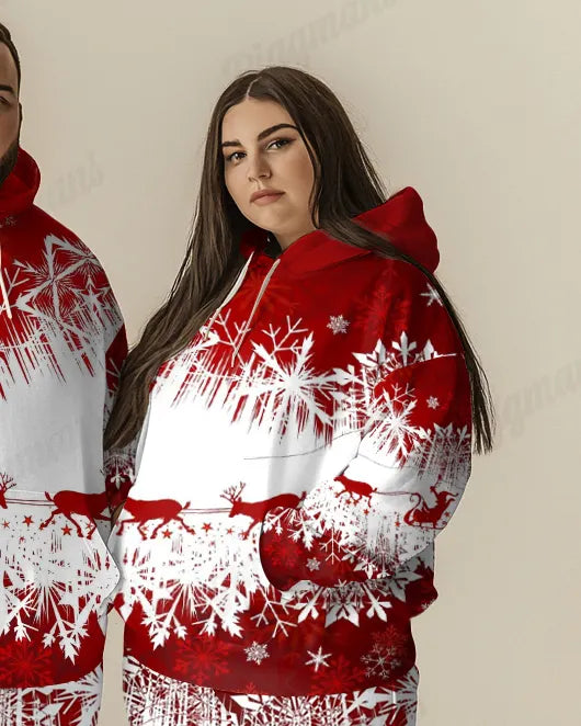 Big & Tall Graphic Hoodie Sweatpants Set for big men view 2