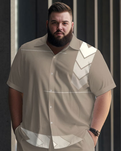 Big & Tall Gradient T-Shirt Pants Set for big men view 2